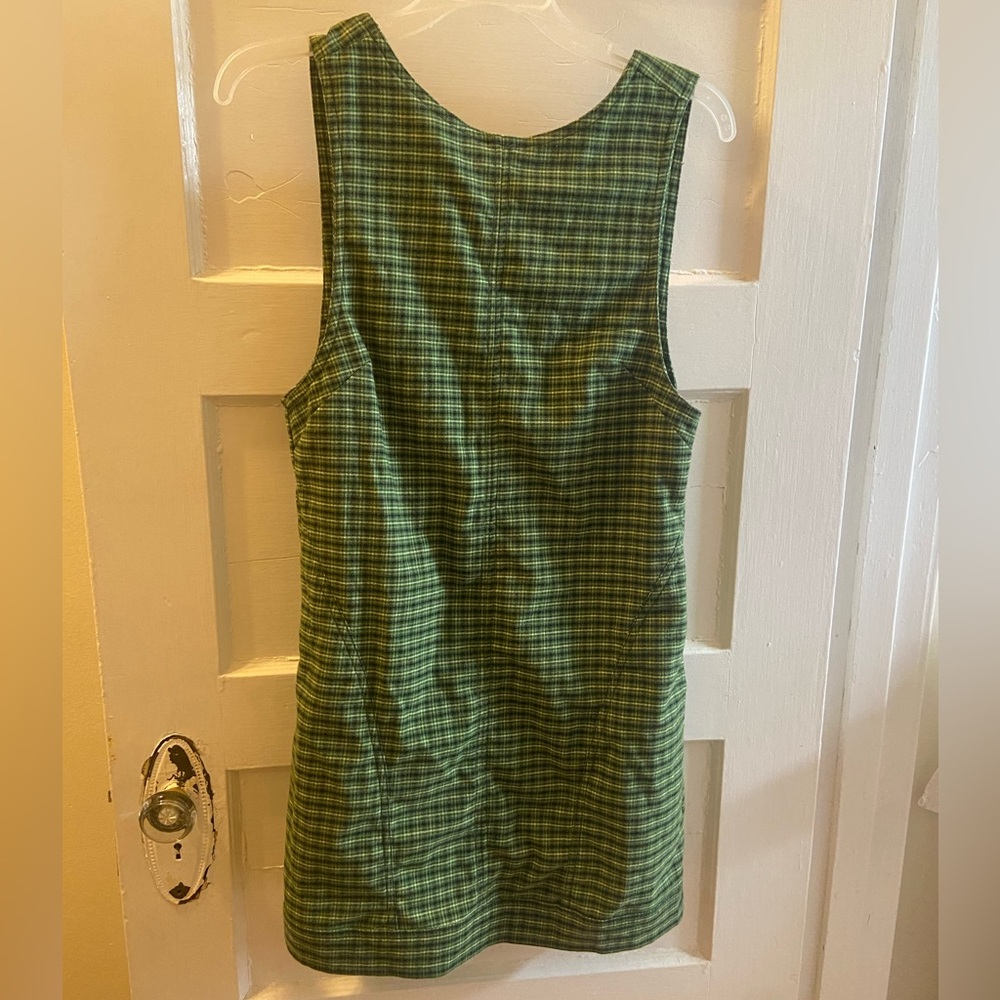 Free People Kai Green Plaid Sleeveless Mini Dress - Picture 5 of 7